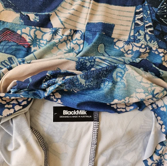 Blackmilk Woman in Blue Slinky Playsuit - Picture 3 of 5